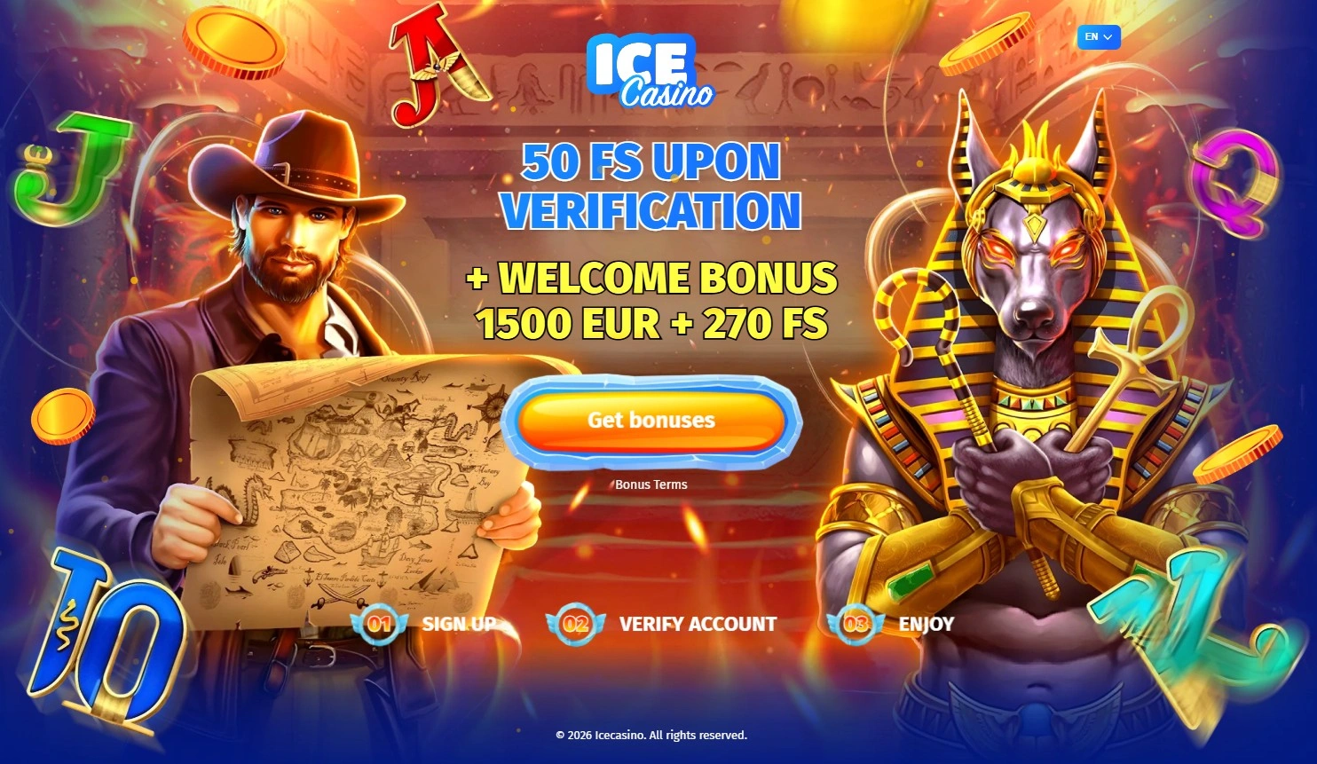 Nowi użytkownicy mogą odebrać w Ice Casino 50 free spins bez depozytu w grze Sticky Coin: Hold the Spin z kodem GRACZPL