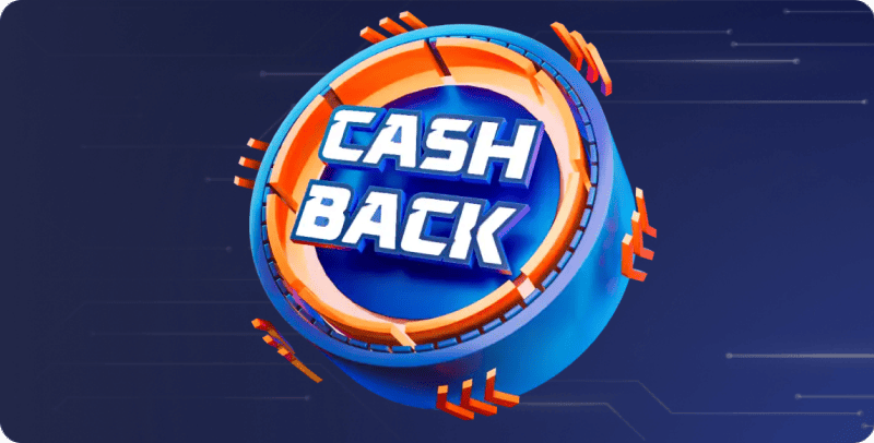 Cashback Cashback do 10% co tydzień za przegrane zakłady na sloty i inne gry!
