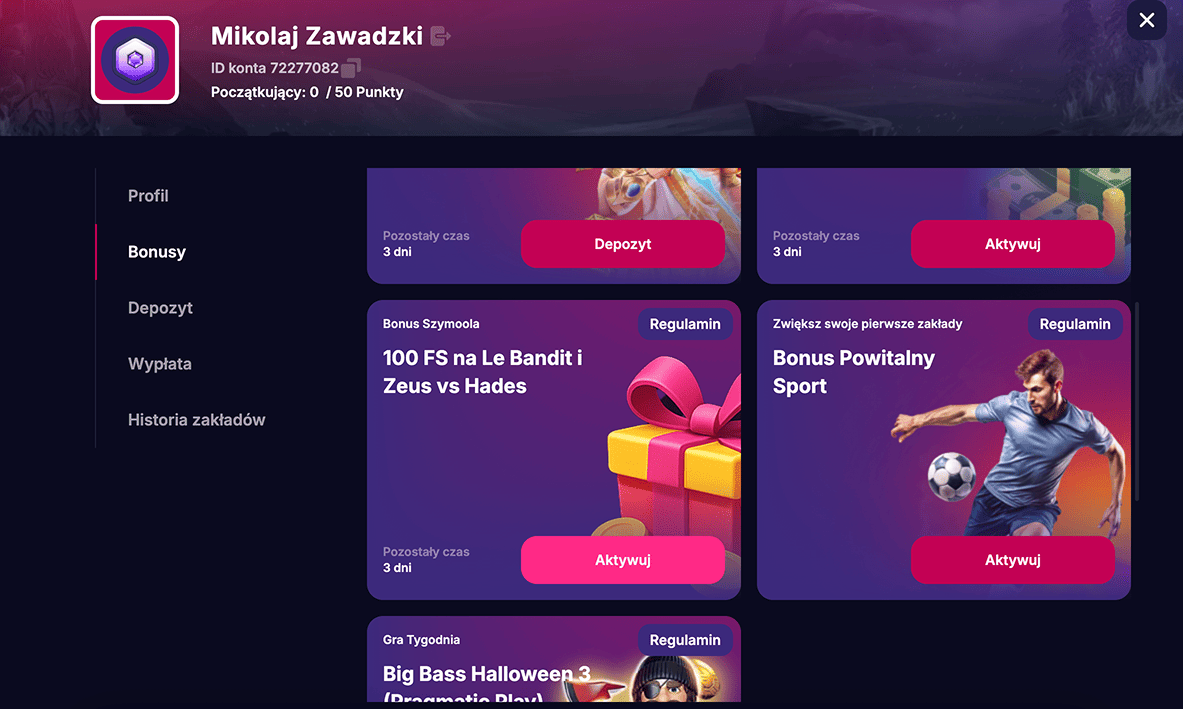 Aktywacja kodu bonusowego NV Casino i odbieranie darmowych spinów