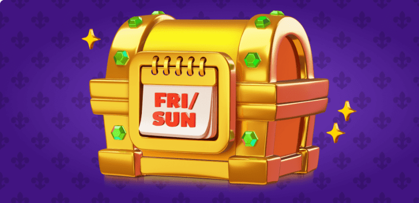 Weekendowy bonus Reload – 50% bonusu do 3,150 PLN + 50 spinów;