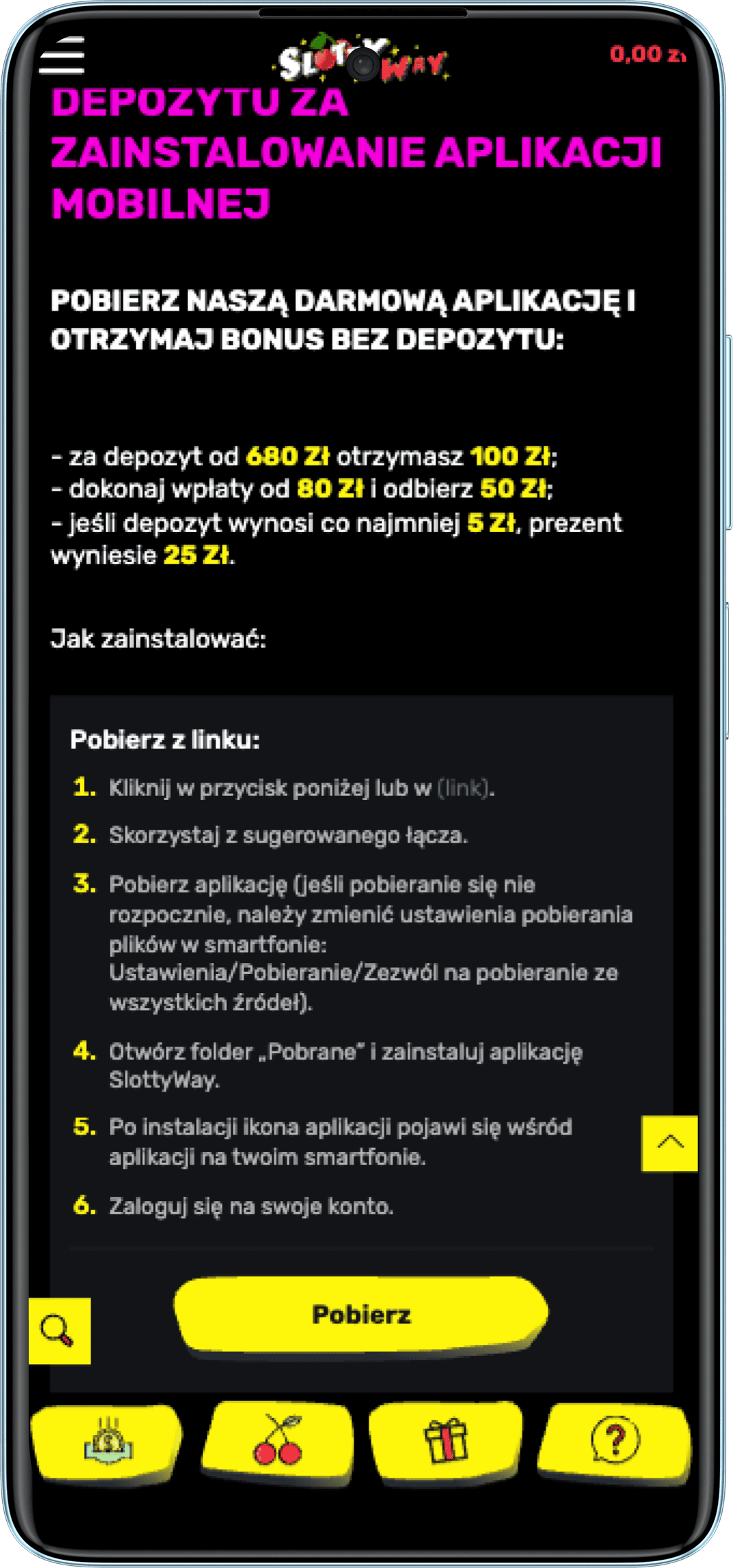 Jak zainstalować aplikację SlottyWay na Androidzie Jak zainstalować aplikację SlottyWay na Androidzie