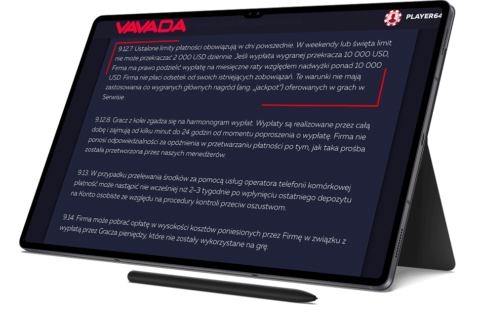 Czy Vavada wyplaca pieniadze Limit wypłat w Vavada w weekendy i przy dużych wygranych – możliwe transze miesięczne powyżej 40 000 PLN