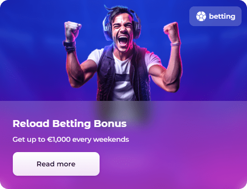 Sportowy Bonus Reload Sportowy Bonus Reload dostępny w każdy weekend